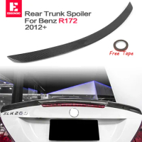 Rear Trunk Spoiler For Mercedes SLK class R172 SLK250 SLK200 SLK350 SLK55 2012+ Real Carbon Fiber Rear Car Wing Bumper Cover