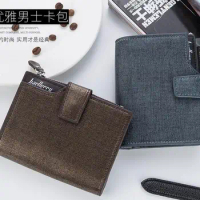 100pcs/lot Men wallets zipper wallet men Microfiber leather fashion Top quality male purse wallet women short trifold