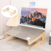 Wood Laptop Stand For NoteBook Pro Universal Computer Stands For Desk Vertical Laptop Holder Wooden Laptop Riser For NoteBook