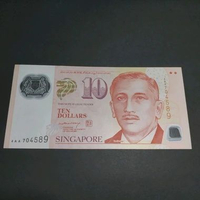 Uang asing 10 Dollar Singapore kondisi AUNC