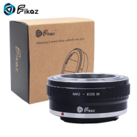 Fikaz For M42-EOS M Camera Lens Monut Adapter Ring For 42mm Screw Lens to Canon EOS M Mount for Canon M1 M2 M3 M5 M6 M6 Mark II