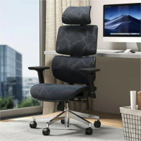 Ergonomic Office Chair, High Back Desk Chair with Lumbar Support, Adjustable Headrest Ergonomic Office Chair with 4D Armrests, F