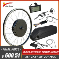 Conversion Kit Electric Bike 48V1500W 2000W Hub Motor Wheel Ebike Kit Conversion with Battery 13A/20A for 26'' 27.5'' 700C Wheel