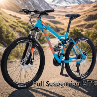 26 inch soft tail mountain bike Full Suspension Cross Country MTB variable speed off-road racing disc brake Downhill Bicycle