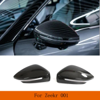 Prepreg Dry Carbon Fiber Car Side Rear Racing Mirror Cover View Mirror Cover Sticker Protection For ZEEKR 001 2021-2023