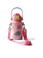 กระเป๋าใส่กระบอกน้ำ สำหรับ Ekokids & Ekoflask Mini ลาย Zoo สีชมพูอ่อน
