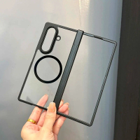 2026NEW For Magsafe Case For Samsung Galaxy Z Fold 7 Translucent Hinge Folding Shockproof Magnetic W