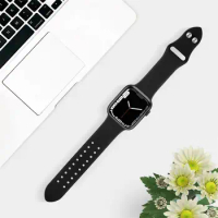 Silicone Strap For Apple watch band 45mm 44mm 42mm 49mm 41mm 40mm 49 45 44 mm correa bracelet iWatch series 5 6 se 7 8 ultra
