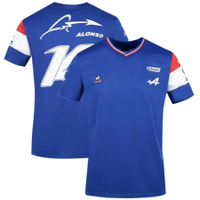 2024 Mens F1 Equation Racing Suit Alpine Alenso Short Sleeve T T-shirt Alpine F1 Team
