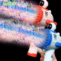 40 Hole Soap Bubble Spaceman Electric Bubbles Guns Machine Blower Handheld Bubble Toy for Children Outdoor Games Party Kids Gift