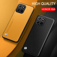For Honor X8A Plain Skin Leather Case Cover For Huawei Honor X8A Skin Soft Frame Camera Protect Fundas for Honor X7A/Honor X9A