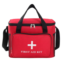 Portable Outdoor First Aid Kit, Home Medicine Storage Bag, Multi-Compartment Medical Bag