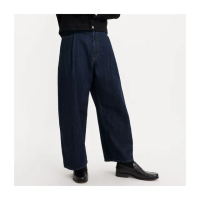 【LEVIS 官方旗艦】MOJ日本製布料 WIDE PLEAT CROP男打褶丹寧牛仔寬褲 人氣新品 A9136-0001