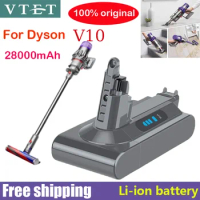2024 Dyson V10 SV12 Rechargeable Battery 25.2V 28000mAh for Dyson V10 Absolute Replaceable Fluffy Cyclone Vacuum Cleaner Battery