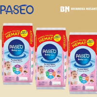 PROMO!! 3 Pack Tissue Tisu Basah Paseo baby wipes 50 sheets PROMO (1 pack isi 2) Warna Biru