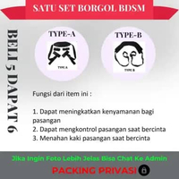 D053 Ayunan cinta set bantal borgol tali pengikat tangan kaki leher lembut empuk tali fleksibel kuat