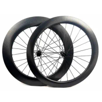 BIKEDOC 80MM Dimple Road Disc Brake Carbon Wheelset 700C Racing Speed Bicycle Wheel