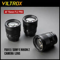 VILTROX 75mm F1.2 Fuji X Sony E Nikon Z Lens Auto Focus Large Aperture Portrait APS-C for Fujifilm Camera X-T5 X-H2S X-Pro3