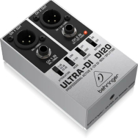Behringer Ultra-DI DI20 Professional Active 2 Channel DI-Box/Splitter for stage and studio applications