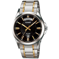 【CASIO 卡西歐】指針男錶 不鏽鋼錶帶 生活日常防水(MTP-1381G-1A)