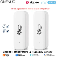 ONENUO Tuya Zigbee Temperature And Humidity Sensor SmartLife APP Hygrometer Controller Monitoring For Alexa Google Home