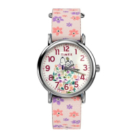 【TIMEX】Timex x Peanuts 38毫米春季花園手錶 白x粉 TXTW2W33200