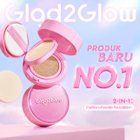 [ 2PCS] Glad2Glow 2in1 Perfect Pair Cushion Powder Foundation Waterproof Make Up Setting BB Cream Ta