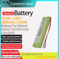 CameronSino Battery for Abbott MJ09.01 MCP9819-065 fits I-Stat MJ09 Medical Replacement battery 2000mAh/9.60Wh 4.80V Green Ni-MH