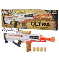 Hasbro Nerf Ultra Pharaoh Blaster with Premium Gold Accents, 10-Dart Clip, 10 Ultra Darts, Guns & Da