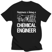 Funny Happiness Is Being A Chemical Engineer Engineering T Shirts Graphic Cotton Streetwear Short Sleeve Job T-shirt