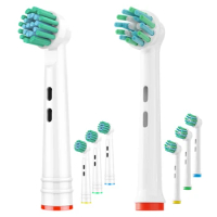 GENKENT 8 Pack Replacement Toothbrush Heads Compatible with Oral B Braun Pro 1000/500/1500/3000/5000/6000 Cross Action Head