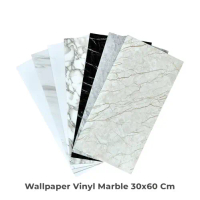 Wallpaper dinding VINYL Marble 30 x 60 cm Stiker Dinding Motif Granit