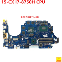 DPK54 LA-F841P For HP Gaming 15-CX Series Laptop Motherboard L20302-601 L20302-001 SR3YY I7-8750H CPU GTX 1050TI 4GB