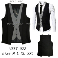 Rompi Jas Hitam kombinasi slim - Vest Blazer Hitam - Rompi Hitam