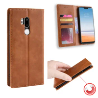 For LG G7 ThinQ Case 6.1 inch Luxury PU Leather Wallet Magnetic Adsorption Case For LG G7 G710 LMG710EM LM-G710EM Phone Bags