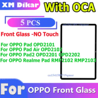 5 PCS +OCA Pad2 For OPPO Pad Air 2/OPPO Realme Pad For OPD2101 OPD2201 OPD2202 RMP2102 RMP2103 Front Glass Replace Repair Parts