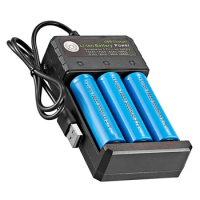18650 Battery Charger 2 3 4 Slots USB Independent Charging for 16650 18500 Charging 3.7V Rechargeable Lithium Battery Charger