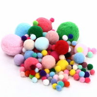 玩具1-6歲棉球創意早教毛絨球彩色兒童分類嬰兒女生圣誕顏色寶寶
