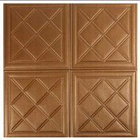 wallpaper foam 3D peredam panas suara dinding- kotak wajik cokelat