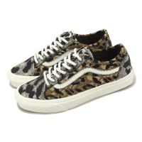 【VANS】休閒鞋 Old Skool Tapered 男鞋 女鞋 棕 白 帆布 豹紋 縫線(VN0A54F4KCZ)