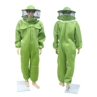 綠色3D透氣網眼蜜蜂防護服防蜂服全套連體蜂衣專用防蜜蜂衣服防護