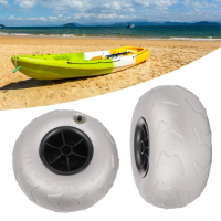 2x Balloon Wheels Replacement Big Beach Sand Tires Kayak Dolly Canoe Beach Fishing Buggy Cart DIY Beach Wheels
