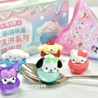 Miniso Ice Cream Series Blind Box Moe Qu Dou Ice Cream Cup Kuromi Cinnamoroll Kt Melody Pochacco Purin Kids Surprise Gift