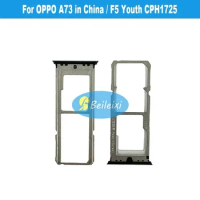 For OPPO A73 in China / F5 Youth CPH1725 SIM Tray Micro SD Card Slot Holder Adapter Socket Sim Tray Holder Replacement