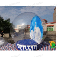 Blow Up Snow Ball Inflatable Snow Globe Inflatable Human Size Snow Globe Balloons For Chirstmas Decoration Advertisement