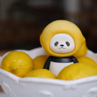 Planetbear Lemon Panpan Panda with Limon Head Action Figure Kawaii Designer Toys Collection Limited Edition Doll Gift