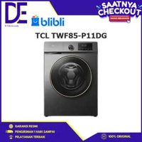 TCL TWF85-P11DG MESIN CUCI P11 Front Loading 8 kg Steam Wash TWF85-P11DG TWF85P11DG TWF85 P11DG