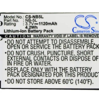 Battery For Canon IXY 830 IS PowerShot S100 PowerShot S100V Digital IXUS 800 IS Digital IXUS 850 IS Digital IXUS 860 IS NB-5L