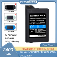 2400mAh PSP-S110 Battery for Sony PSP-2000 PSP-3000 PSP2000 PSP 2000 3000 PlayStation Portable Gamepad Rechargeable Batteries