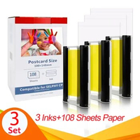 6 Inch KP 108IN KP-36IN Ink Paper Set For Canon Selphy CP1300 Ink Cartridge For Canon Selphy CP1200 CP910 CP900 Photo Printer